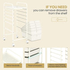 Giantex 6 Storage Drawer Cart Rolling Organizer Cart - Image 6