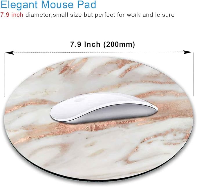 IMAYONDIA Round Mouse Pad, Non-Slip Rubber Base Mousepad - Image 2