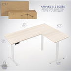 VIVO Electric Corner 63 x 47 inch L-Shaped Standing Desk, Memory Height - Image 6