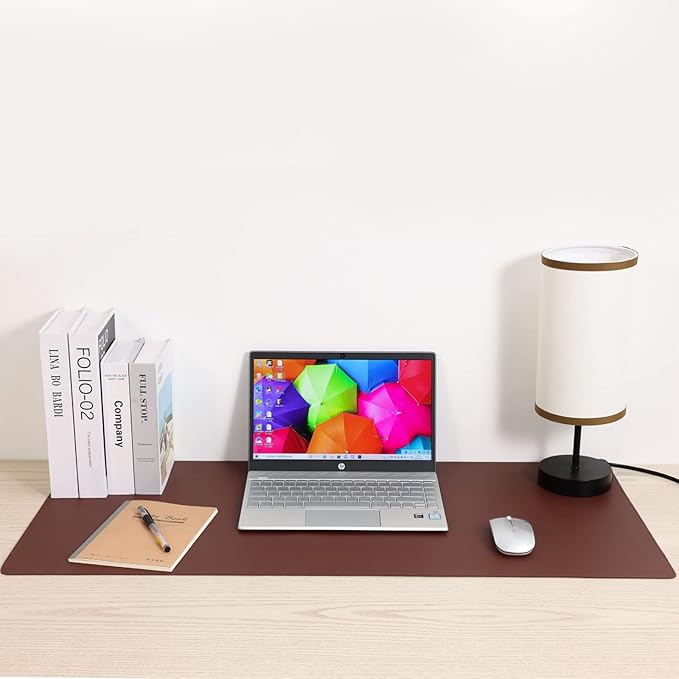 Wolaile Desk Blotter Pad, 27x13 inch PU Leather Computer Mouse Mat, Non-Slip - Image 9