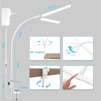 LED Desk Lamp, 31.5'' Wide Double Head Desk Lamps - Image 7