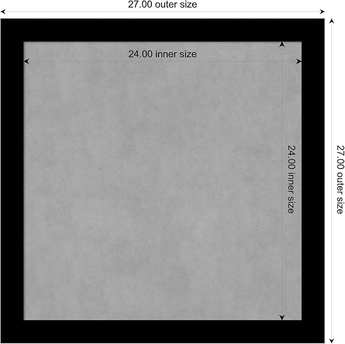 Amanti Art Black Framed Magnetic Board 27x27 Medium Vision Board - Image 3