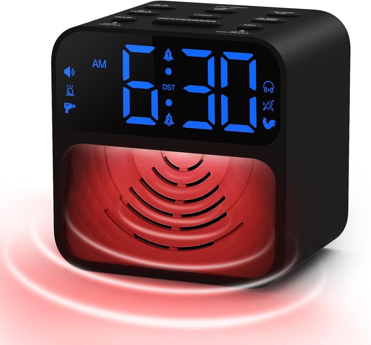 auroracalm extra loud alarm clock for heavy sleepers, main product view