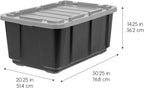 iris usa 4-pack 27 gal heavy duty storage shown in use
