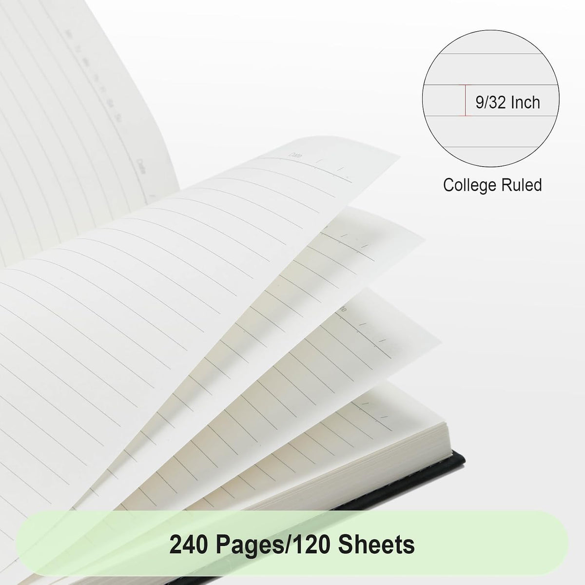 Comix 6 Pack Lined Journals for Men Women, 240 Pages, 5.6" x 8.3"