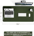 YSAGi Non-Slip Leather Desk Pad L Size, Waterproof Laptop Computer Desk - Image 2