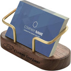 HJX Custom Business Card Holder Desk-Personalized Engraved Wooden Business Card by Unknown