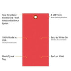 SmartSign 6.25 x 3.125 inch “Red” Blank Tyvek Shipping Tags - Image 5