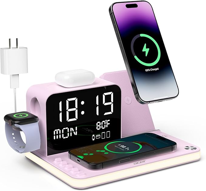 Acer 7-in-1 Wireless Charging Station - 30W Fast Wireless Charger by Acer