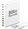 800W USB C Charging Station, 120W PD GaN5 Super Fast USB C Charger Block-10 Port by Roruite