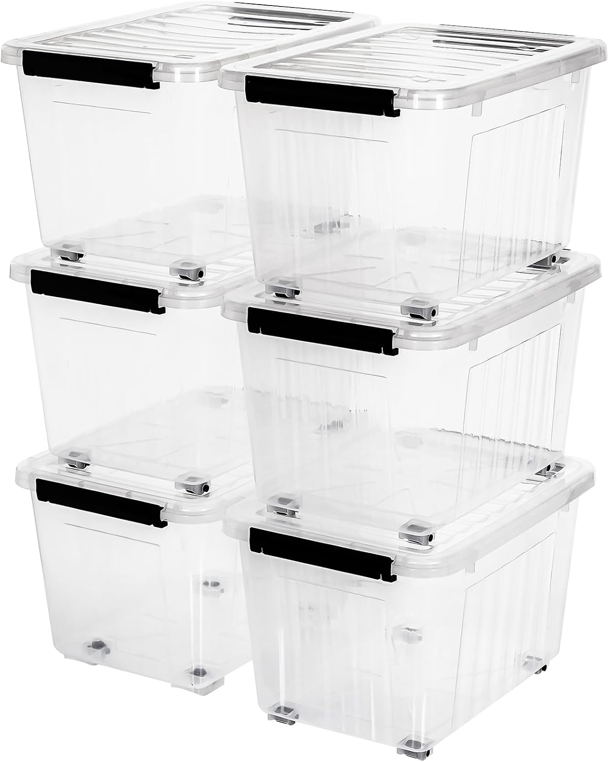 Citylife 54 QT Clear Plastic Storage Bins