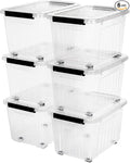 Citylife 54 QT Clear Plastic Storage Bins by Anywish