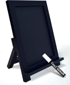 Framed Tabletop Chalkboard Sign, 9.5" x 14", Rustic Wood Frame, Small Magnetic by BetterOfficeProducts