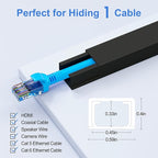 Yecaye Cord Hider, 113in Black Cord Covers - Image 2