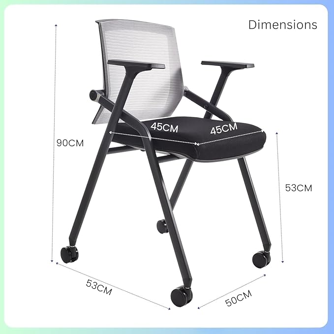 BLANEDUO, 2 Pack Stackable Conference Room Chairs - Image 2