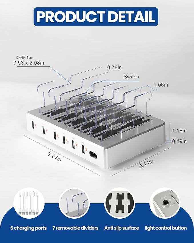 6-Port USB Charging Station - Image 5