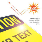 Custom Caution Sign, OSHA Sign, 18x24 Inches, Rust Free .063 Aluminum, Fade - Image 7