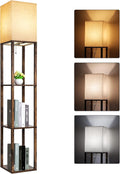 RUNTOP Floor Lamp with Shelves, Modern Shelf Lamp