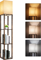 RUNTOP Floor Lamp with Shelves, Modern Shelf Lamp