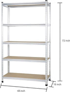 Amazon Basics 5-Tier Medium Duty Storage Shelving Single Post Press Board Shelf - Image 2