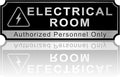 Electrical Room Sign for Business Door, Self-Adhesive Durable Modern Electric by LUHIMO