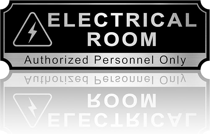 Electrical Room Sign for Business Door, Self-Adhesive Durable Modern Electric by LUHIMO