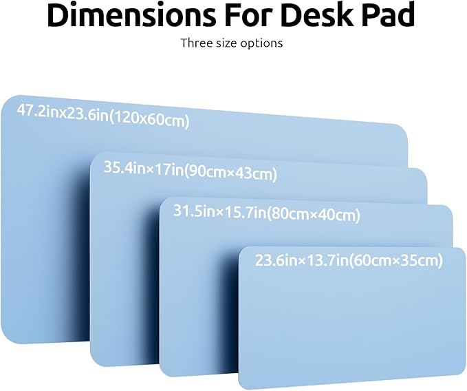 YSAGi Leather Desk Protector, Office Mat, Large Mouse Mat, Non-Slip PU Leather - Image 3