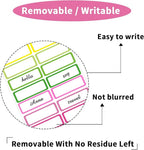 STARLIBOO Removable Labels, Removable Colored Labels Stickers, 1x3 Inch - Image 2