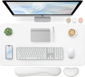 Bloss Leather Desk Pad and Keyboard Wrist Rest, Large Mouse Pad + Keyboard by Bloss