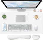 Bloss Leather Desk Pad and Keyboard Wrist Rest, Large Mouse Pad + Keyboard by Bloss