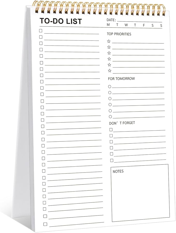 To Do List Notepad, 120 Pages 8.5x11" To Do List Notebook Undated Daily Planner by Thboxes
