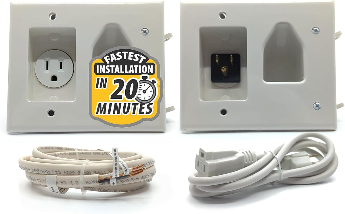 DataComm Electronics Recessed Pro-Power Kit, in-Wall Cable Management