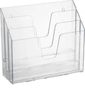 Acrimet Horizontal Triple File Folder Holder, Open Top Desktop Document Sorter by Organizingyourlife