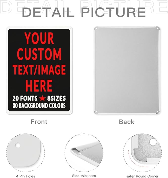 Custom Sign Personalized Custom Metal Sign, Customize - Image 5