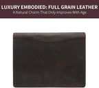 Geslun Personalized Genuine Leather 3 Ring Binder, Custom Engraved 8.5 x 11 - Image 4