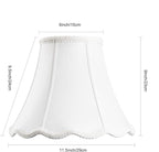 Bell Lamp Shade, Saangseon White Lampshade Replacement 6'' Top x 11.5'' Bottom - Image 2