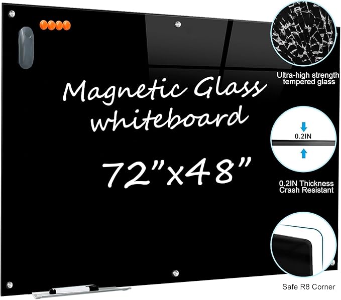 Black Glass Dry Erase Board - Image 3
