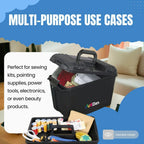 artbin sidekick xl carrying case with handle, black, front angle view
