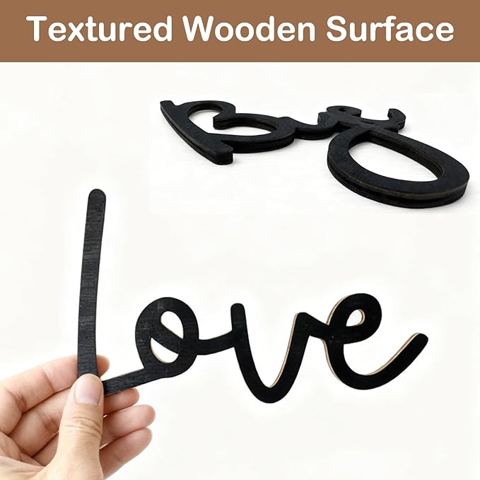 Wooden Love You Bye Sign Home Decor - Image 3