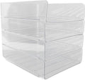 Jeanoko Desk Letter Tray Set Transparent Stackable Organizer by Jeanoko