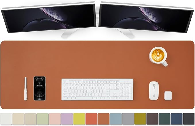 Large Desk Mat - 47.2"x 17" Non-Slip PU Desk Pad by HOMIEAZICOZI