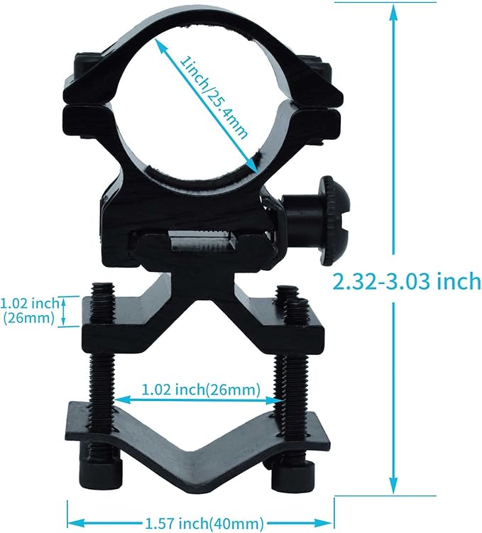 2 Pack Flashlight and Laser Sight Mount - Image 3