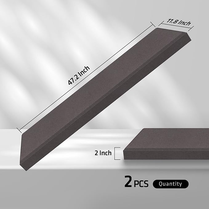 2” Thick Acoustic Panels with Hanging Brackets to the Wall, Mud Grey - Image 3