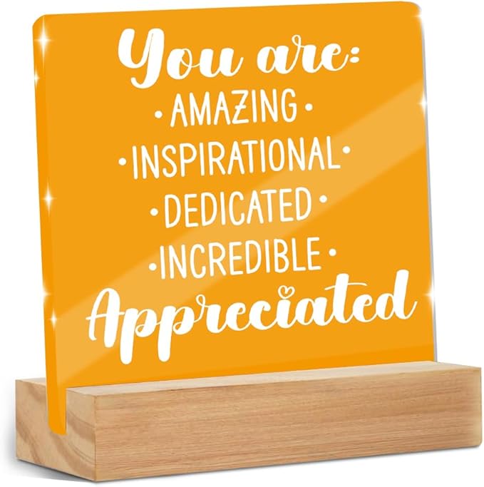 Motivational Gifts for Women, Inspirational Quotes Office Desk Decor Acrylic by ZHAMEN