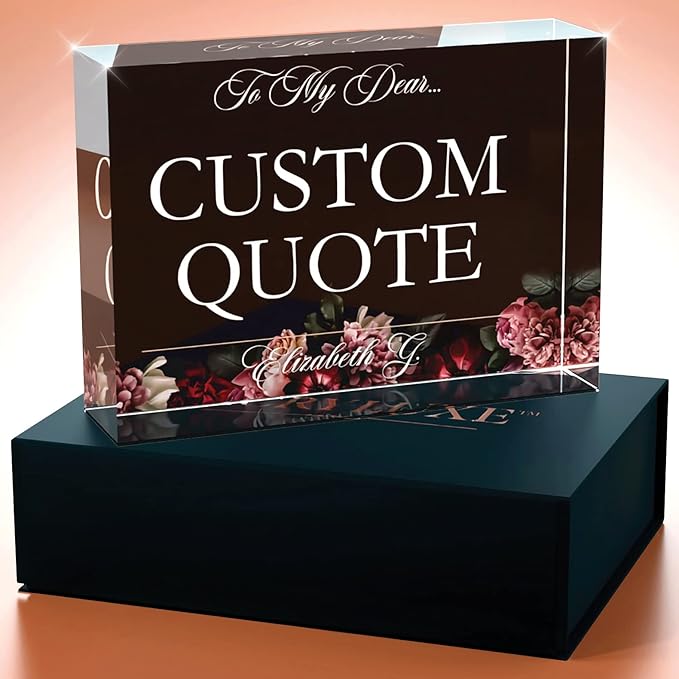 Personalized Gifts, Custom Quote Block Letter Board, Crystal-Clear Acrylic - Image 4