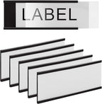 LLPT Magnetic Label Holder 4" x 2" 26 Packs C Channel White Paper Cards - Image 4