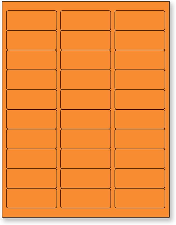 NextDayLabels - 8-1/2 x 11" Neon Color High Light Fluorescent Labels by NextDayLabels