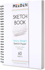 MEEDEN 9"x12" Sketchbook Paper Pad: 122lb/180gsm Spiral Bound Art Sketch Book by MEEDEN