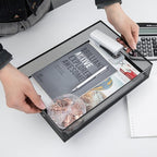 EsOfficce 2Pcs Desk Drawer Organizer, Stable Metal Mesh Desk Storage Tray - Image 2
