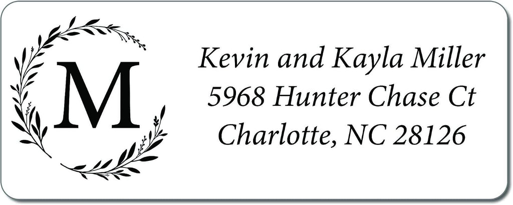 Personalized Return Address Labels Simple - Set of 240 Elegant Custom Mailing Labels for Envelopes, Self Adhesive Flat Sheet Rectangle Personalized Name Stickers (White)